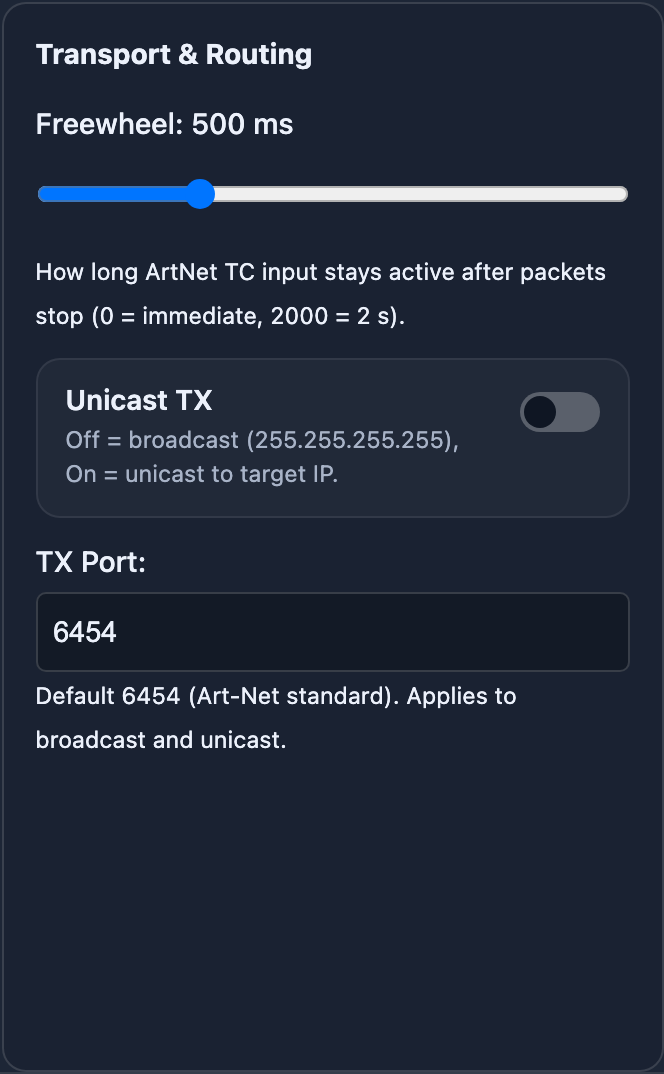 Art-Net TC Advanced – Transport & Routing