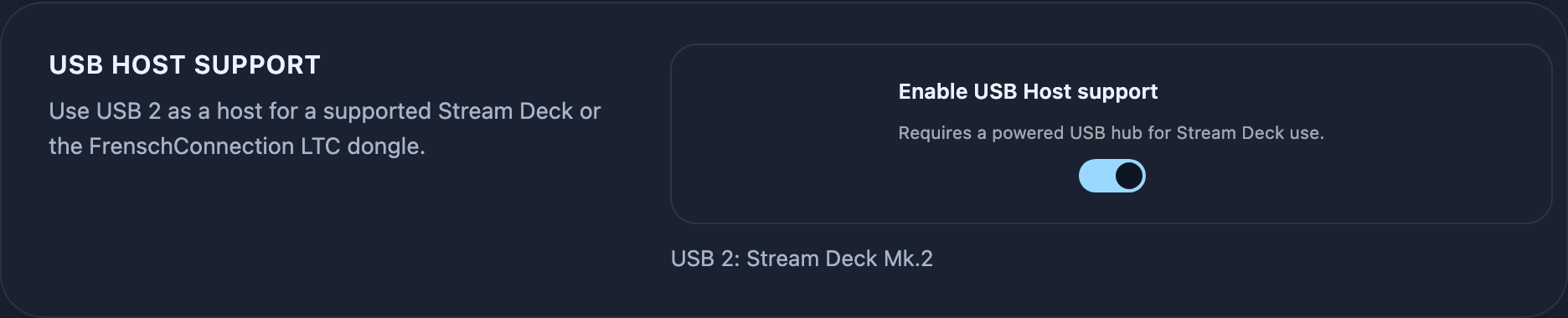 USB Host Support