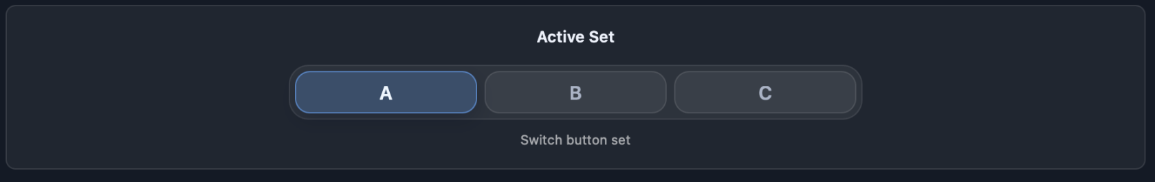 Active button set